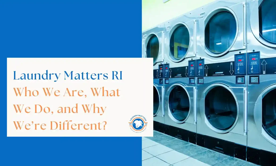 Laundry Matters RI: Commercial laundry facility with rows of washing machines.